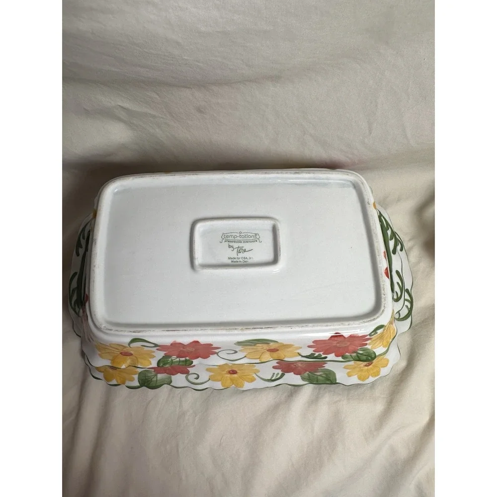 Set of 3 Temp-tations by Tara Floral Embroidery Rectangular‎ Casserole Dishes